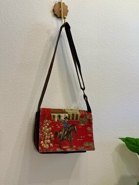 Vintage Toby Weston Western Tapestry Crossbody Bag 🤠🌵